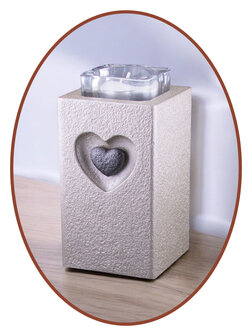 Mini Asche Urne mit Teelichthalter Heart - HMP615G