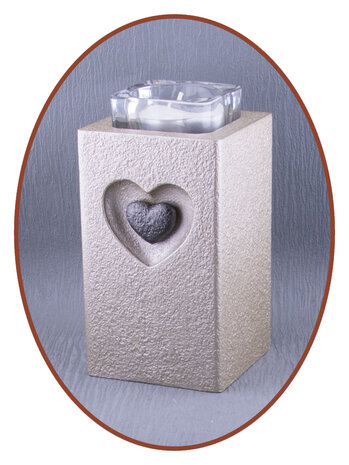 Mini Asche Urne mit Teelichthalter Heart - HMP615G