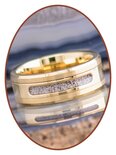 Tungsten Carbide Design Gold Farbe Herren Asche Ring - RB045G