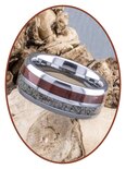 JB Memorials Naturline Holz / Wolfram Asche Ring - WR004