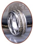 JB Memorials Exclusive Wolfram Ring mit Doppelte Asche Verarbeitung - WR004DUO