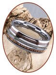 JB Memorials Naturline Holz Wolfram Asche Ring - WR006A