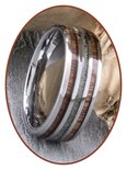 JB Memorials Naturline Holz Wolfram Asche Ring - WR006A