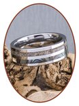 JB Memorials Naturline Abalone Shell Wolfram Asche Ring - WR008