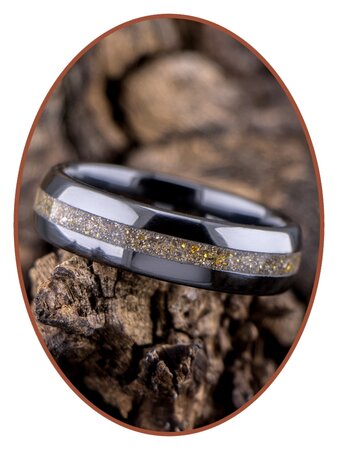 Ceramic Zirconium Design Uni Asche Ring (Gold) - TC01G