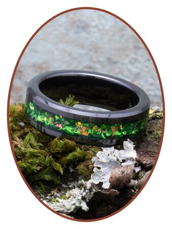 Asche Ring - 'Heavenly Green' - 6 oder 8mm breite - JRB145C-4M2B