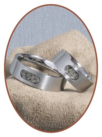 JB Memorials Edelstahl Design Unisex Asche Ring - RB044