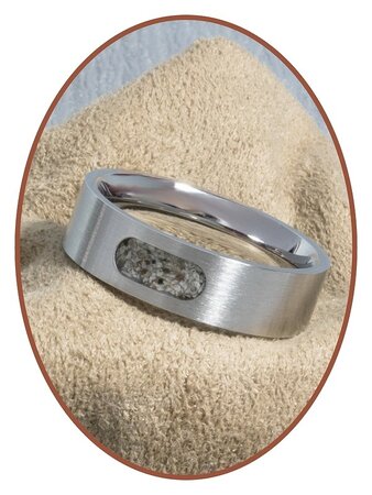 JB Memorials Edelstahl Design Unisex Asche Ring - RB044