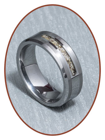 Tungsten Carbide Design Herren Asche Ring - RB045