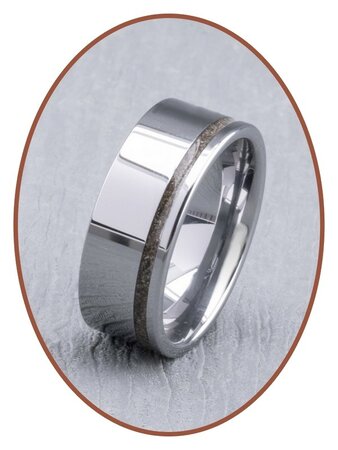 Tungsten Carbide Design Herren Asche Ring - RB046H