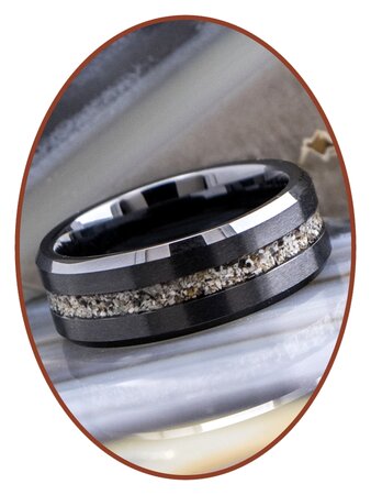 Ceramic Zirconium Design  Asche Ring 8mm Breit - RB048B