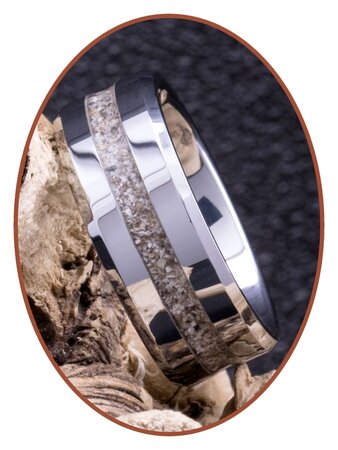 Tungsten Carbide Design Herren  Asche Ring - RB048H