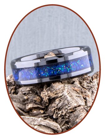 JB Memorials Ceramic Zirconium Design 'Night Sky' Asche Ring - CRC141NS