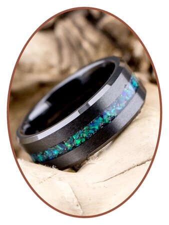 Ceramic Zirconium Design Opal  Asche Ring - RB048BO