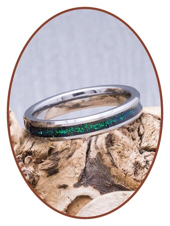 Tungsten Carbide Design Damen  Asche Ring 'Chameleon' 4mm - RB143C