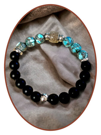 JB Memorials Synt. Turquoise Onyx Stone-Asche-Armband - KHA033