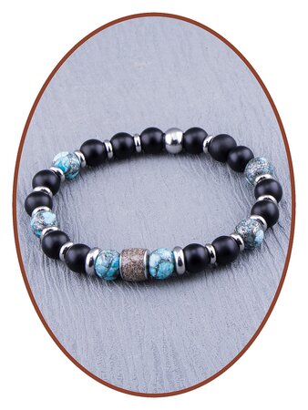 JB Memorials Synt. Turquoise Onyx Stone-Asche-Armband - KHA034