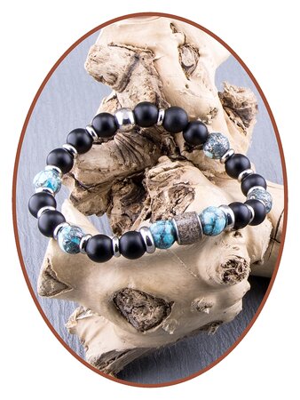 JB Memorials Synt. Turquoise Onyx Stone-Asche-Armband - KHA034